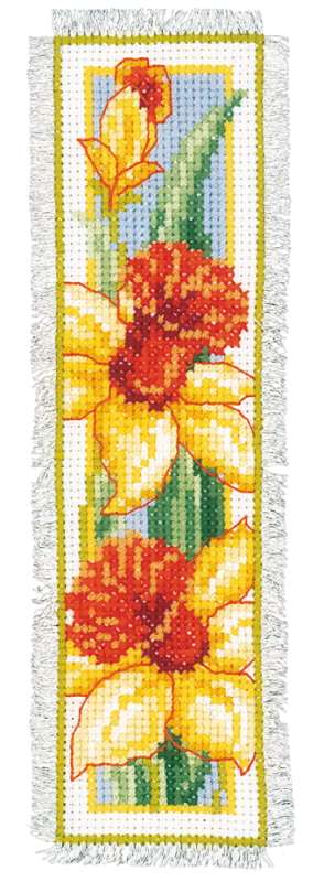 Vervaco-Kreuzstich-Lesezeichen-Blumen-PN-0021467