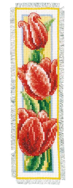 Vervaco-Kreuzstich-Lesezeichen-Blumen-PN-0021467