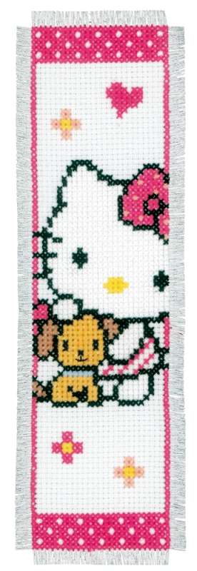 Lesezeichen 6x20cm - 2-er Set - Hello Kitty mit Hund