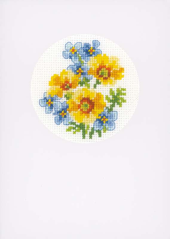 Vervaco-Kreuzstich-Karte-Blumen -PN-0155786