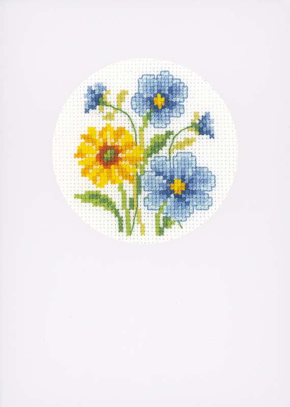 Vervaco-Kreuzstich-Karte-Blumen -PN-0155786