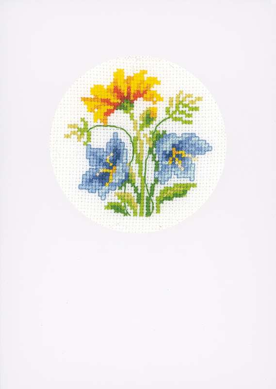Vervaco-Kreuzstich-Karte-Blumen -PN-0155786