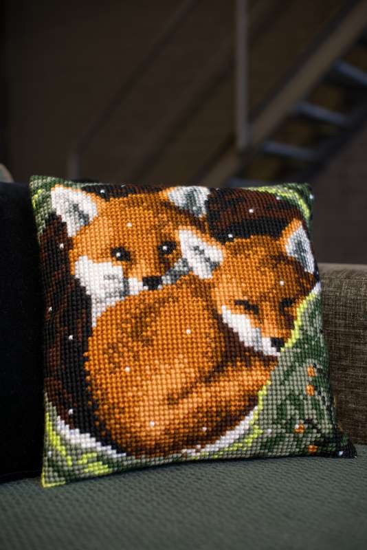 Vervaco-Kreuzstich-Kissen-Fuchs-PN-0162175-PN-0163768