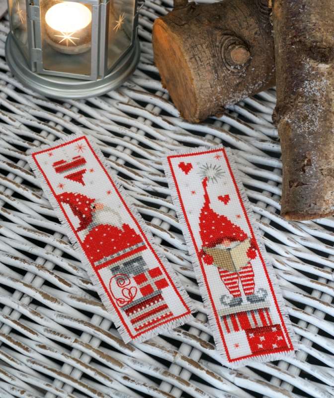 Lesezeichen 6x20cm - 2-er Set - Weihnachtswichtel