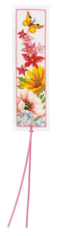 Vervaco-Kreuzstich-Lesezeichen-Blumen-PN-0184423