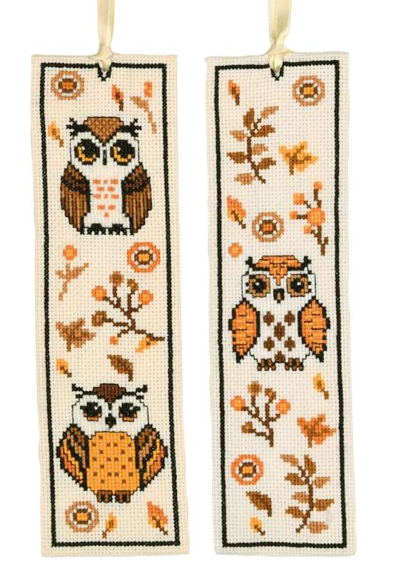 Lesezeichen 6x20cm - 2-er Set - Eulen