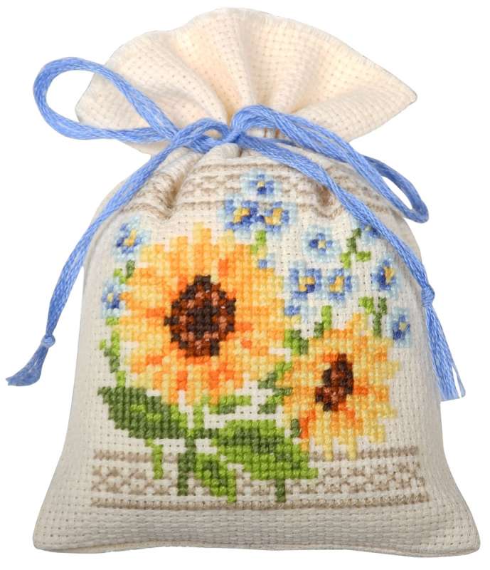 Kräutersäckchen 8x12cm - Sonnenblumen 3-er Set