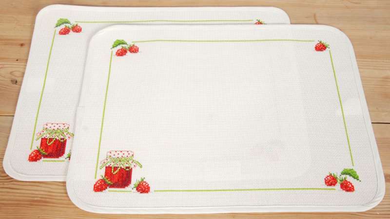 Vervaco - Platzdeckchen 32,5x42,5cm - Erdbeeren