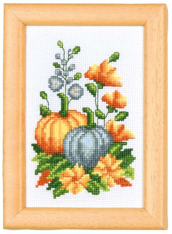 Kreuzstichpackung 8x12cm - 3-er Set - Herbst