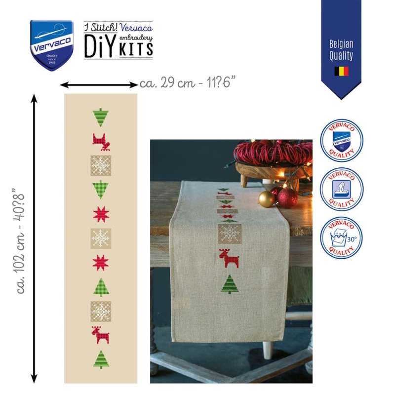 Vervaco-Vervaco-Kreuzstich-Stickdecke-Weihnachtsbaum-PN-0146391-Stickdecke-Rentier-PN-0144752