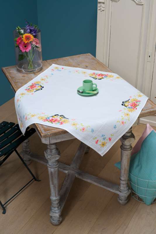 Vervaco-Kreuzstich-Tischdecke-Blumen-PN-0168358