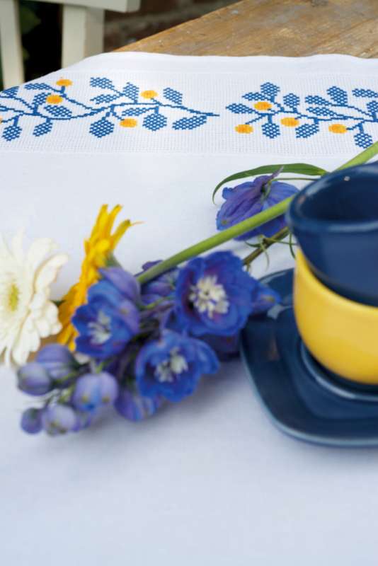 Vervaco-Kreuzstich-Tischdecke-Blumen-PN-0168358