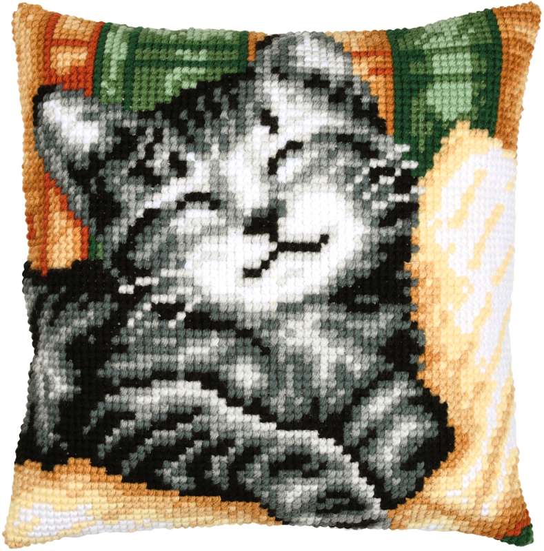 Vervaco Kreuzstich Kissen Katze PN-0228648