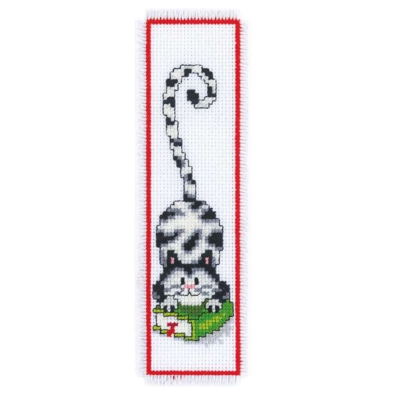 Vervaco-Kreuzstich-Lesezeichen-Katze-PN-0011267
