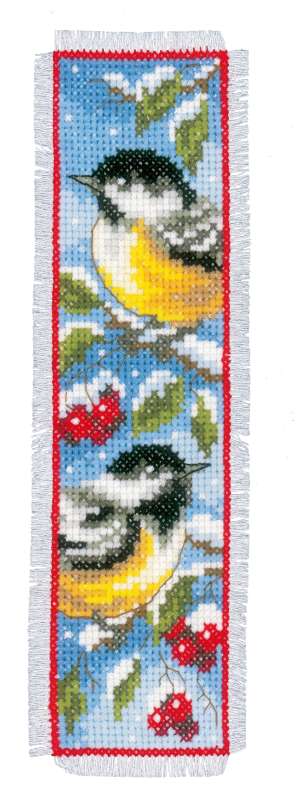 Vervaco,Lesezeichen,Kreuzstich,Vogel