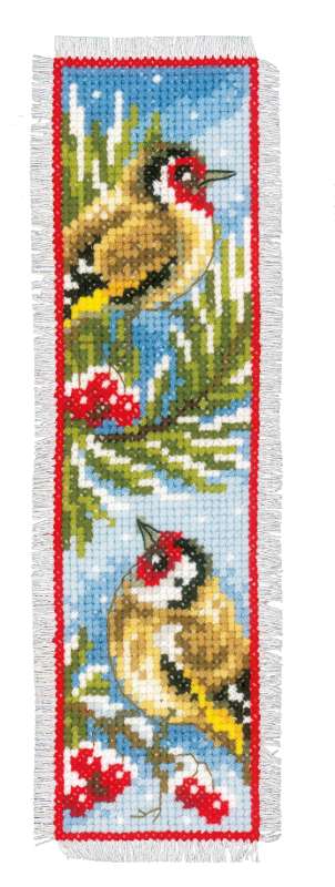 Vervaco,Lesezeichen,Kreuzstich,Vogel