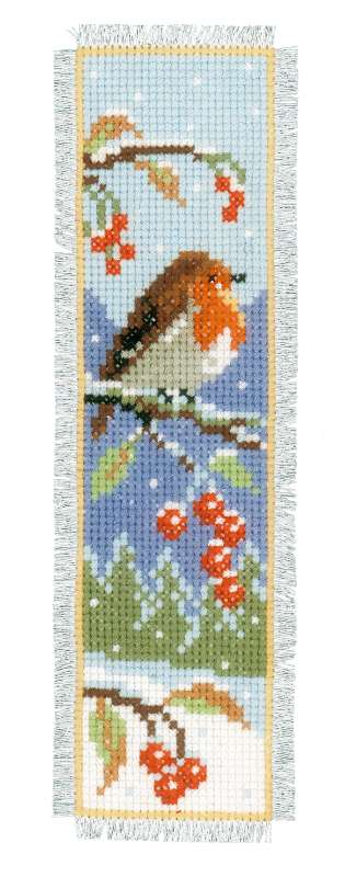 Vervaco,Lesezeichen,Kreuzstich,Vogel
