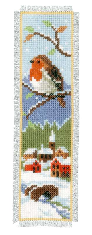 Vervaco,Lesezeichen,Kreuzstich,Vogel