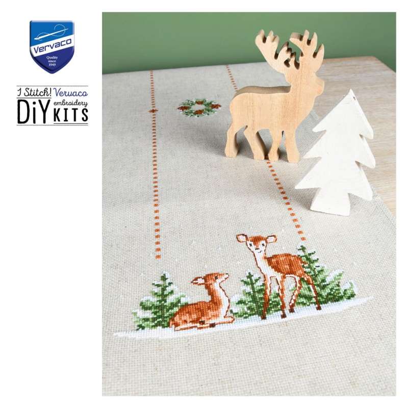 Vervaco-Kreuzstich-Stickdecke-Hirsch-PN-0199084