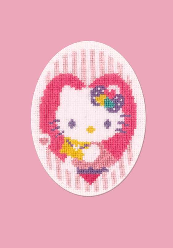 Vervaco-Stickkarte-Hello Kitty