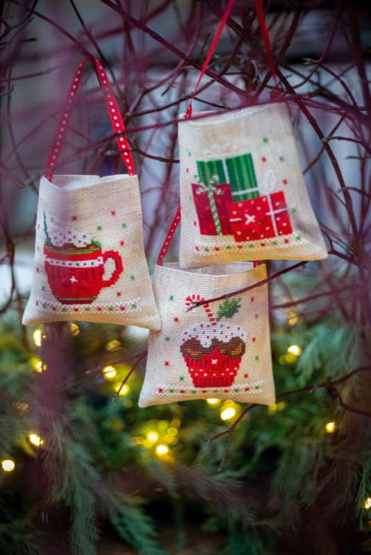 Säckchen 9x9cm - Weihnachtsmotive
