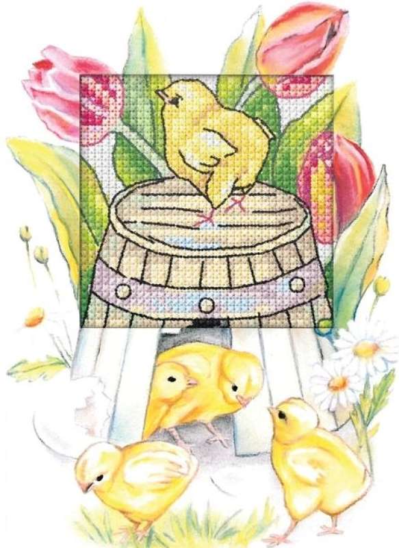 Zweigart-Kreuzstich-Karte-Ostern-6265