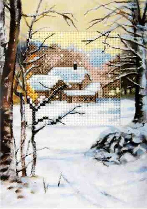 Winterkarte 10,5x15cm - Winterdorf