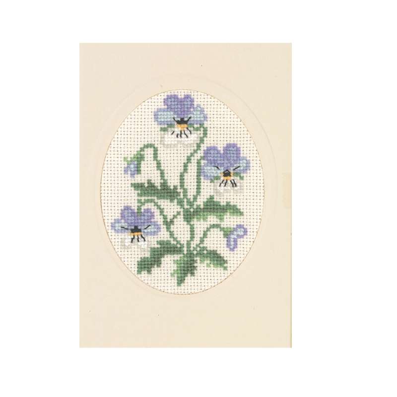Blumenkarte 9x13cm - Stiefmütterchen