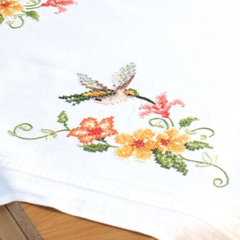 Vervaco-Kreuzstich-Tischdecke-Kolibri-PN-0144089