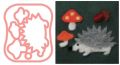 Trockenfilznadel-Applikationsform - Pilze und Igel