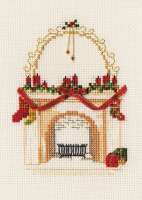 Weihnachtskarte 9x13cm - Fireplace