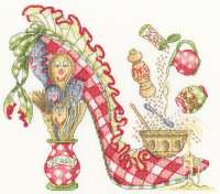 BBothy Threads - Kreuzstichpackung 25x22cm - Sally King Shoes-Sugar And Spice