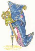 BBothy Threads - Kreuzstichpackung 21x30cm - Sally King Shoes-Blues and Sole