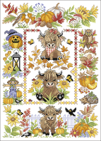 Lindner,Stickvorlage,Highland Herbst