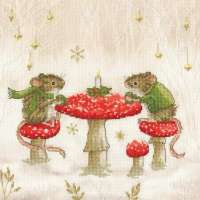 Kreuzstichpackung 26x26cm - Toadstool Treats