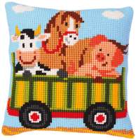 Vervaco-Kreuzstichkissen-Baby-Traktor-PN-0008484