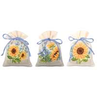 Kräutersäckchen 8x12cm - Sonnenblumen 3-er Set