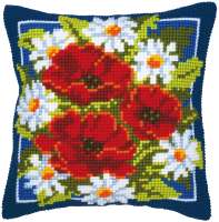 Vervaco-Kreuzstich-Kreuzstichkissen-Mohn-PN-0008615