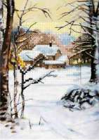 Winterkarte 10,5x15cm - Winterdorf