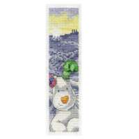 Lesezeichen 5x17cm - The Snowman - Schneemann und Schneehund