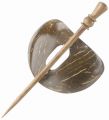 Kokosspange mit Stab 7x5 cm - Halbmond
