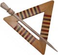 Retrospange mit Stab 7,5x7,5 cm - dreieckig