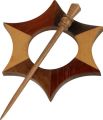 Retrospange mit Stab Ø 9 cm - Stern