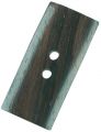 Rosenbaumknopf schwarz 40x20mm - rechteckig