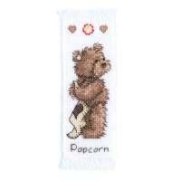Lesezeichen 4x11cm - Popcorn the Bear "Popcorn"